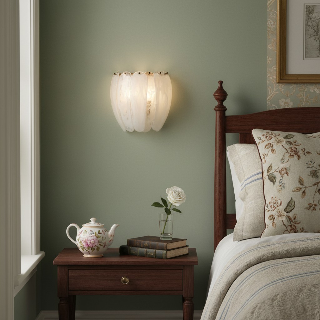 Velora wall lamp above a bedside table