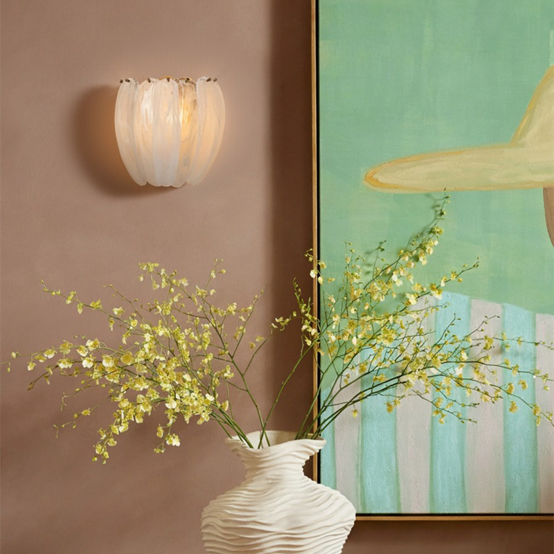 Velora wall lamp with decorative vase