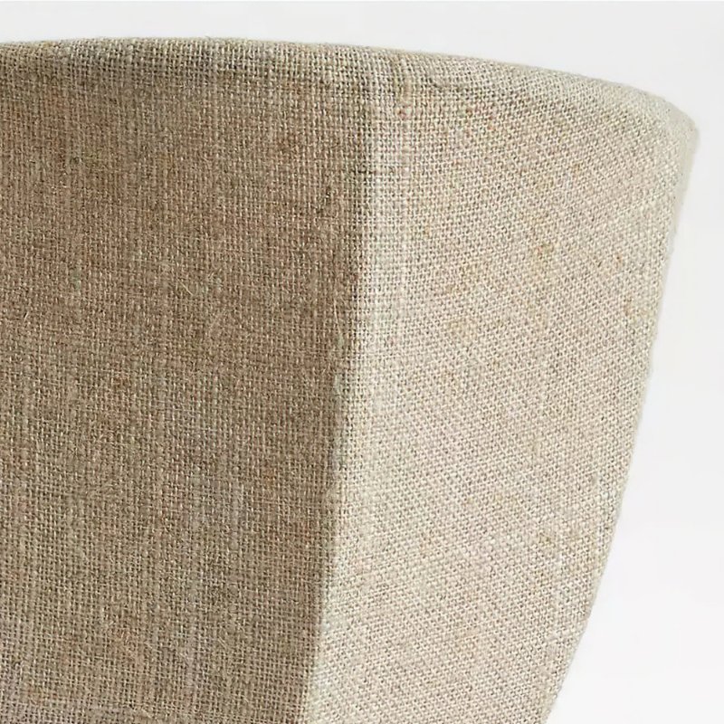 Close view of the linen shade texture