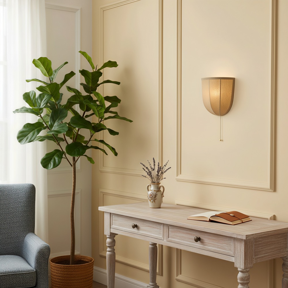 Customer styled room with Fablune wall sconce