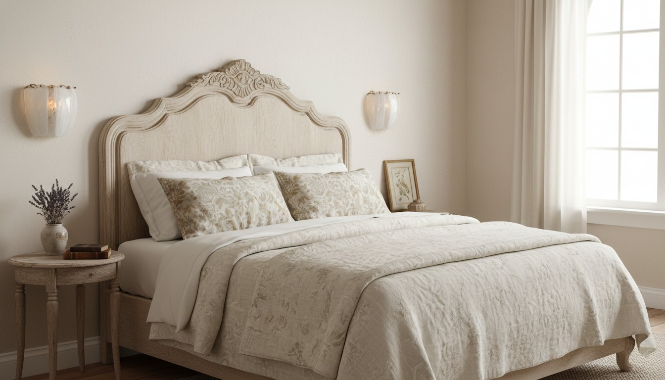 Velora wall lamp styled beside a bed