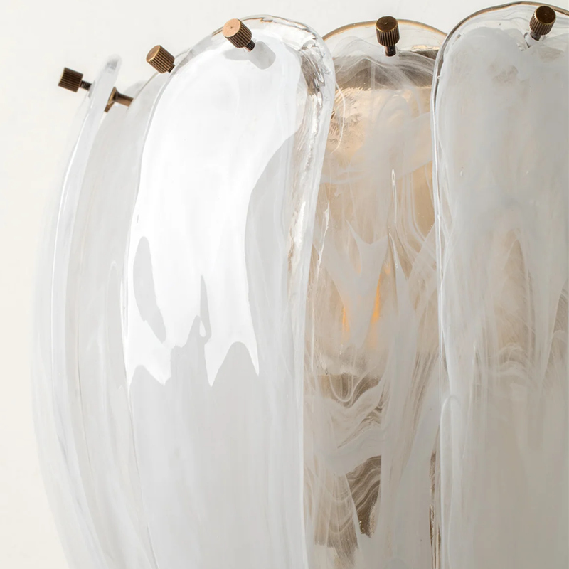 Curved glass petal detail