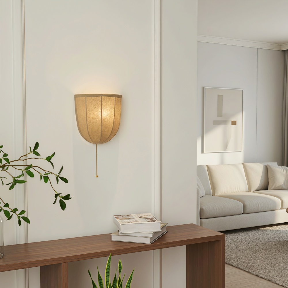 Fablune wall sconce in a living room setting