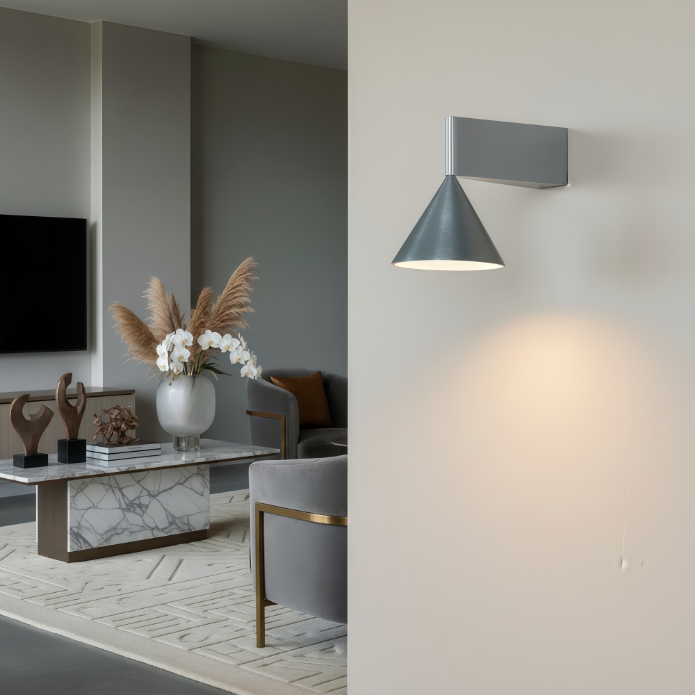 Metorq wall lamp accent lighting in a living room