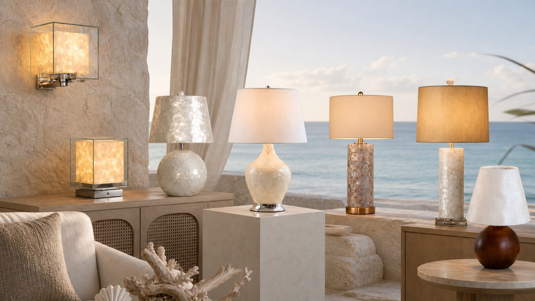 Beamira decorative table lamp in a warm interior scene
