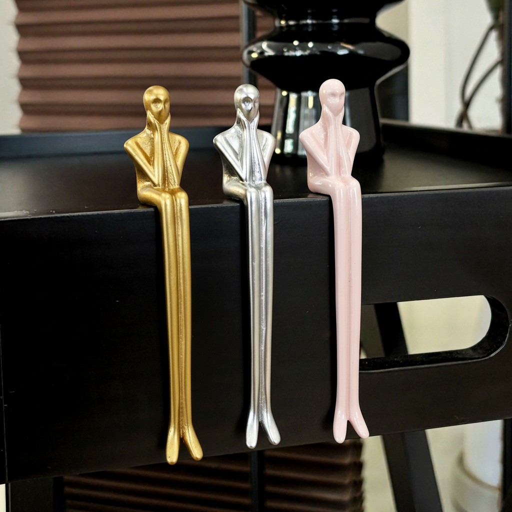 Verlitho cabinet handles in brass, silver and pink