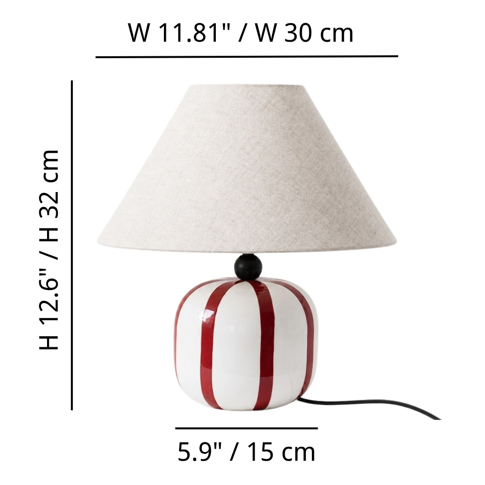 Ceruna table lamp size diagram