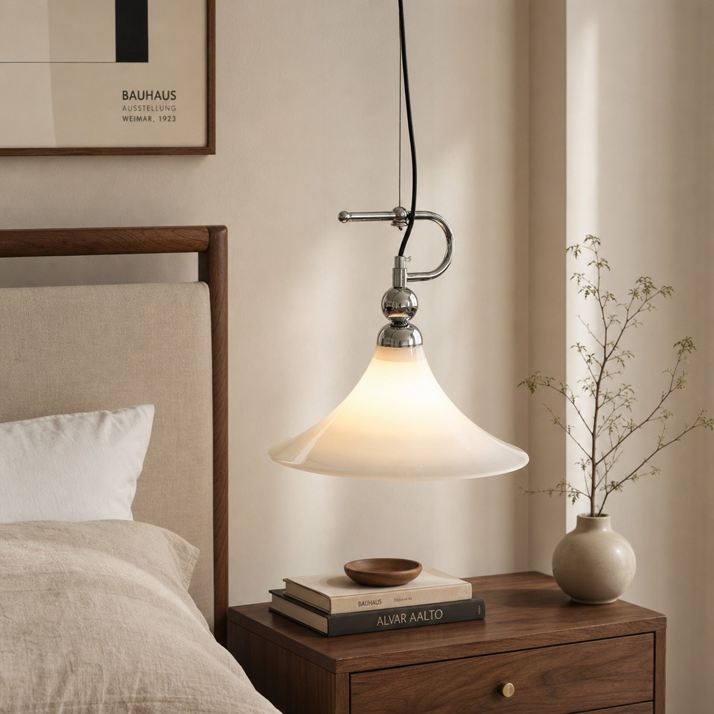 Kallera Magnolia Pendant Light in a bedroom setting