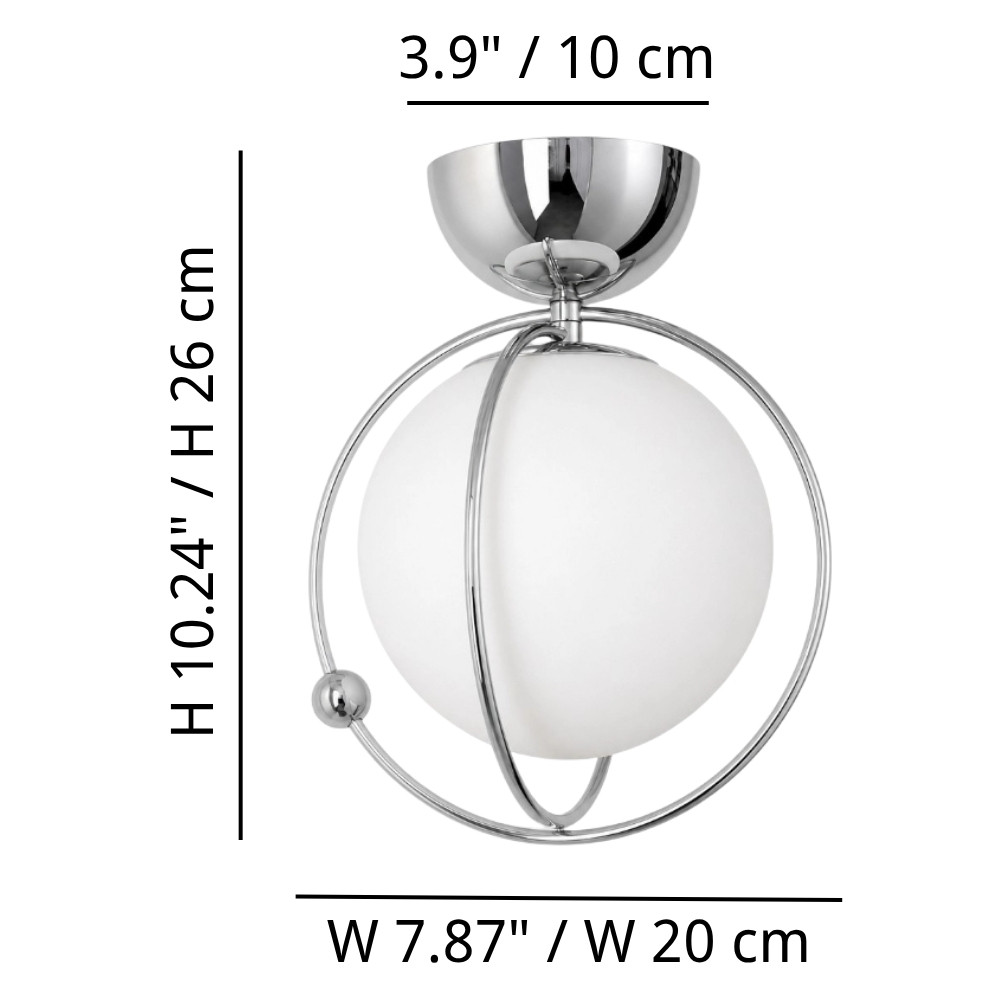 Kallera Planet Ceiling Light size diagram