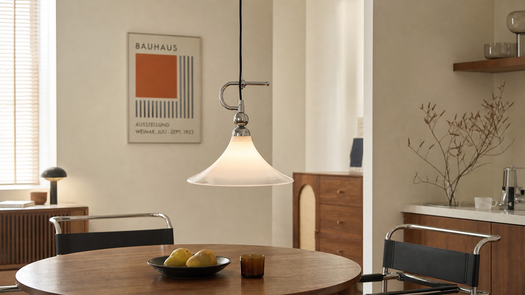 Kallera Magnolia Pendant Light in a dining room