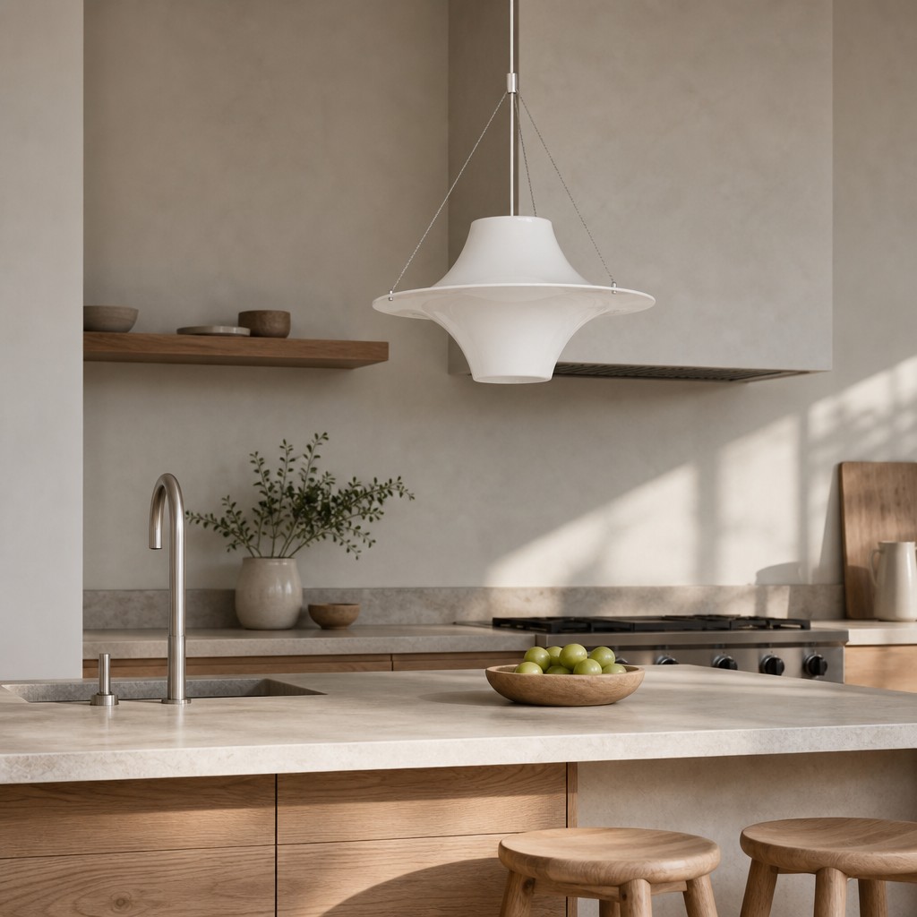 Saebery pendant lamp in a kitchen before buying note