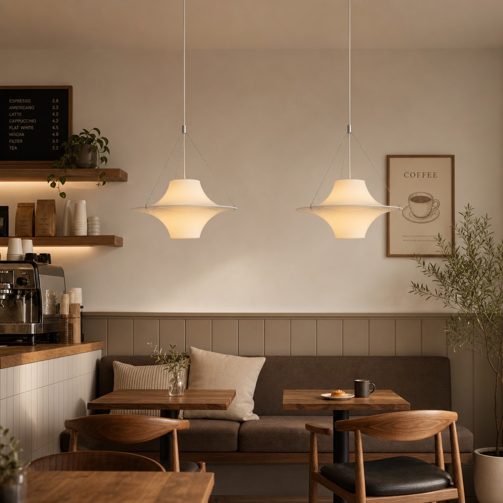 Saebery pendant lamp in a lounge workspace