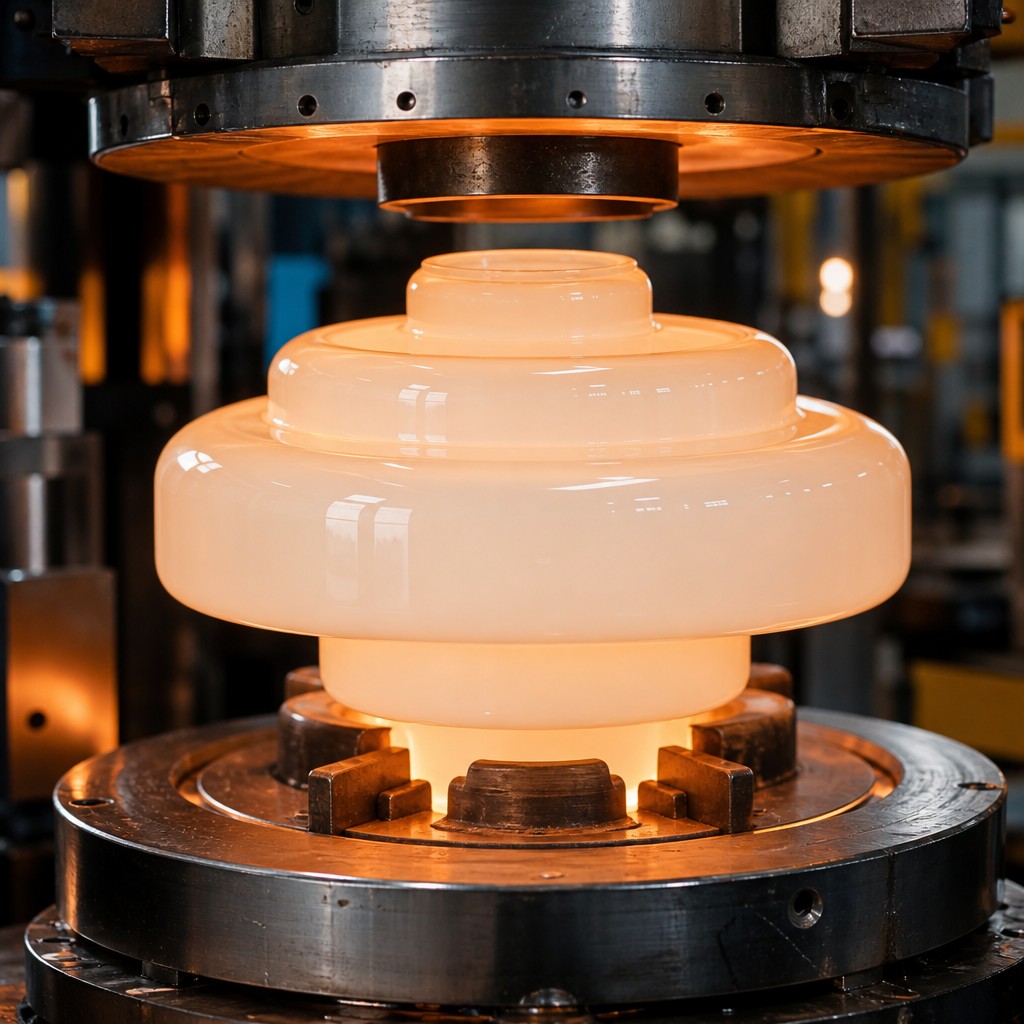 Koloro glass shade high temperature firing process