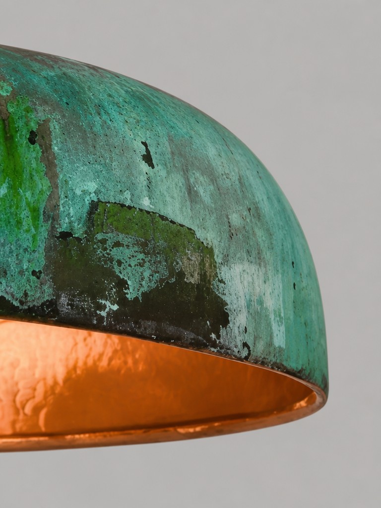 Aerugix green patina dome edge detail