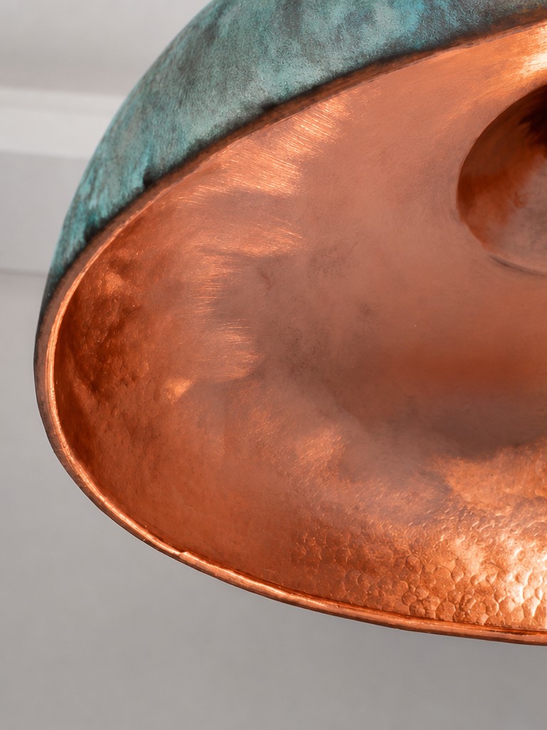 Aerugix hammered copper interior detail