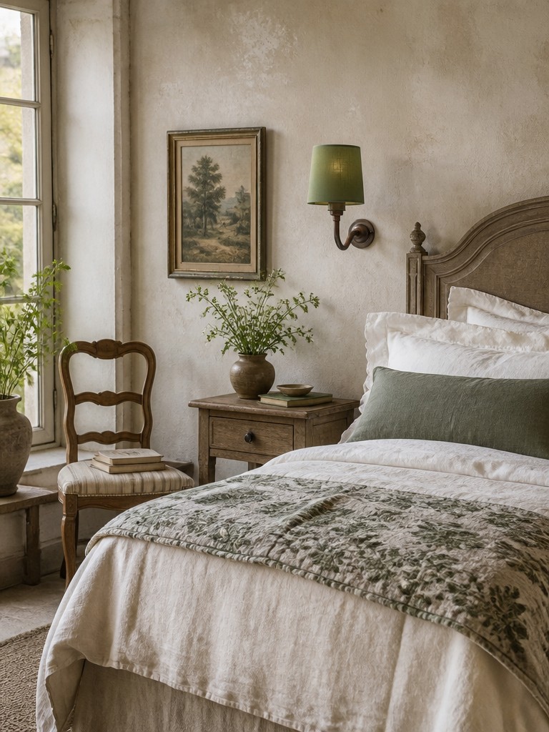 Cottaloy wall lamp styled beside a bed