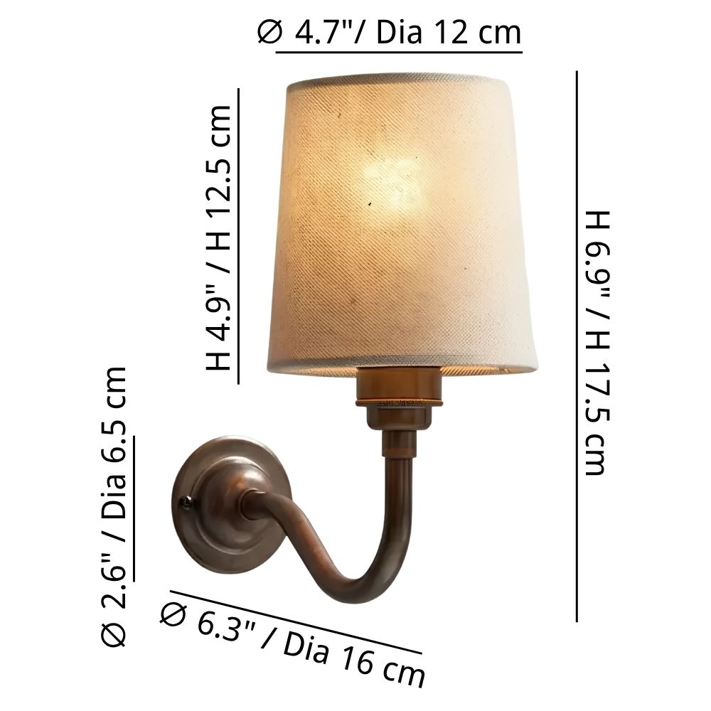 Cottaloy wall lamp dimension diagram