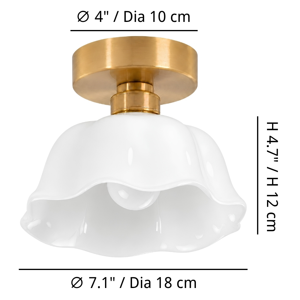 Cienax ceramic light dimensions diagram