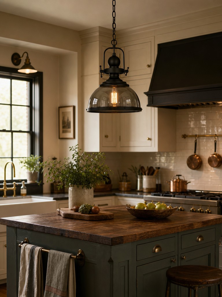 Ivoran pendant lamp in a warm home kitchen scene