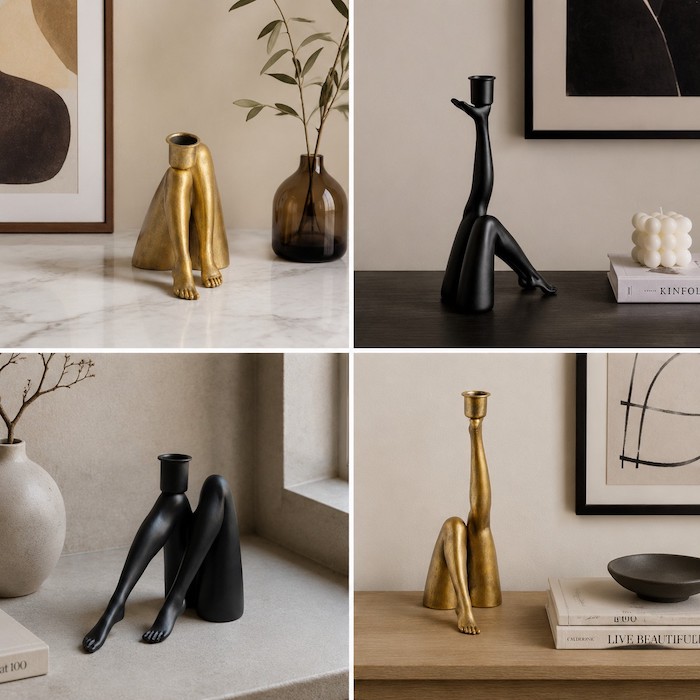 Comparison of different decor styles in a modern home.