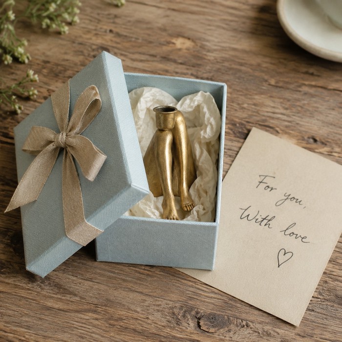 Premium gift wrapping for a budget-friendly home decor gift.