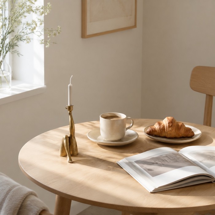 Affordable home decor gift styling a quiet Sunday brunch table.