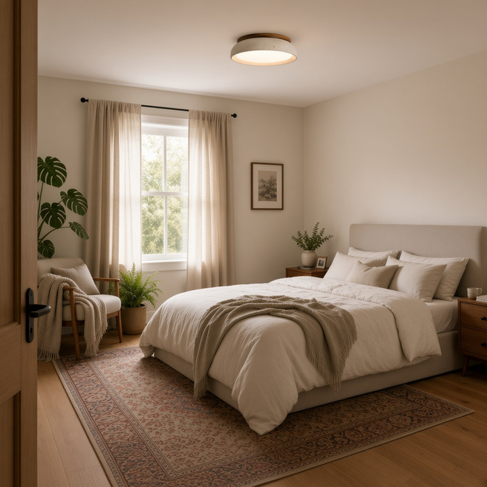 Travertine, walnut and linen Wabi-Sabi colour palette