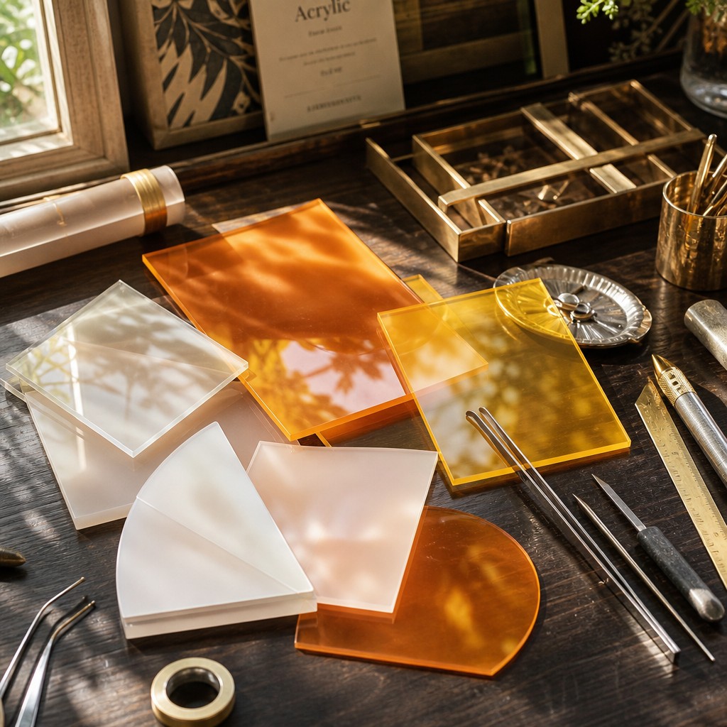Vibrant colored materials for the Afterglow Sunset lamp