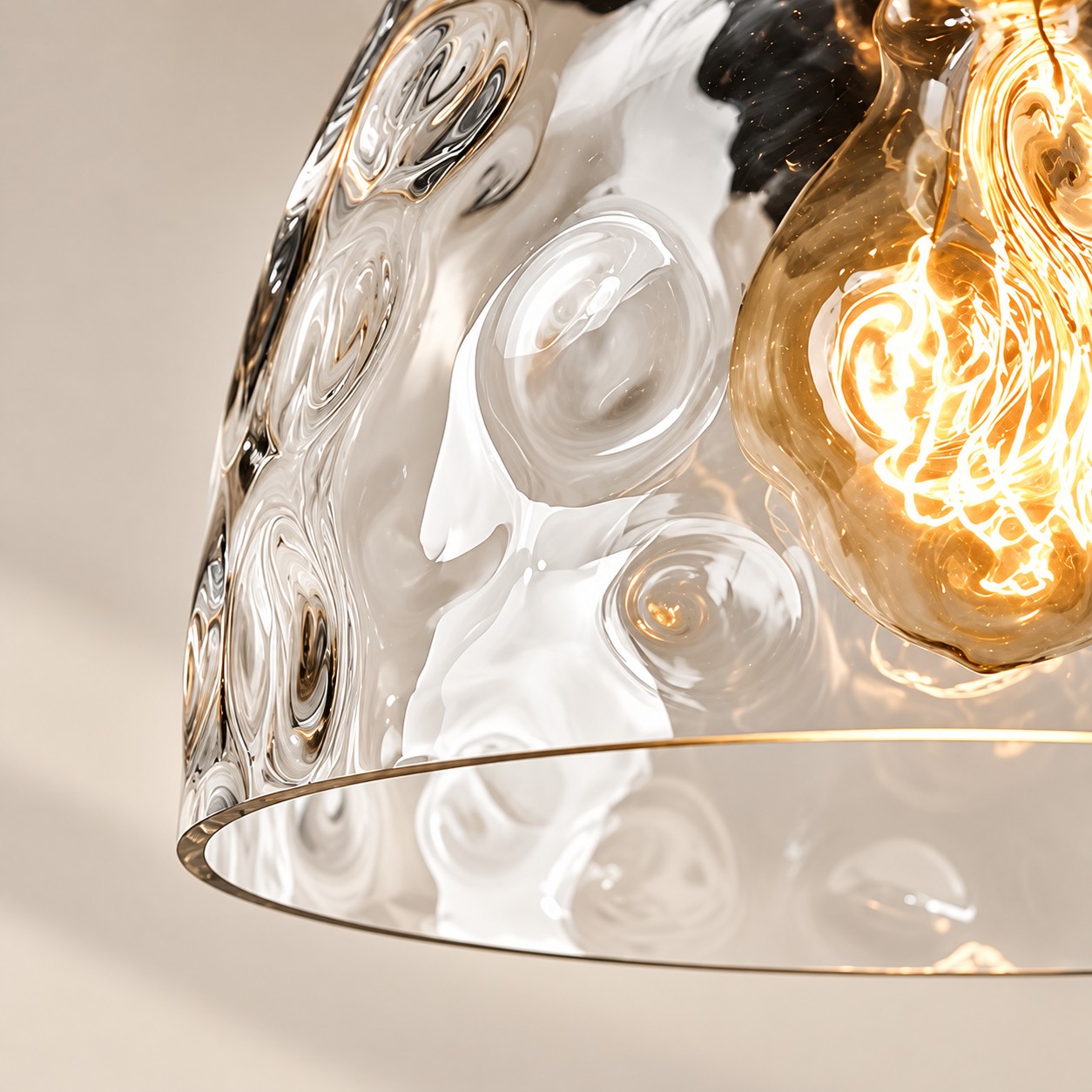 Glass Armed Wall Sconce: Brass Textured Clear — A natural perspective