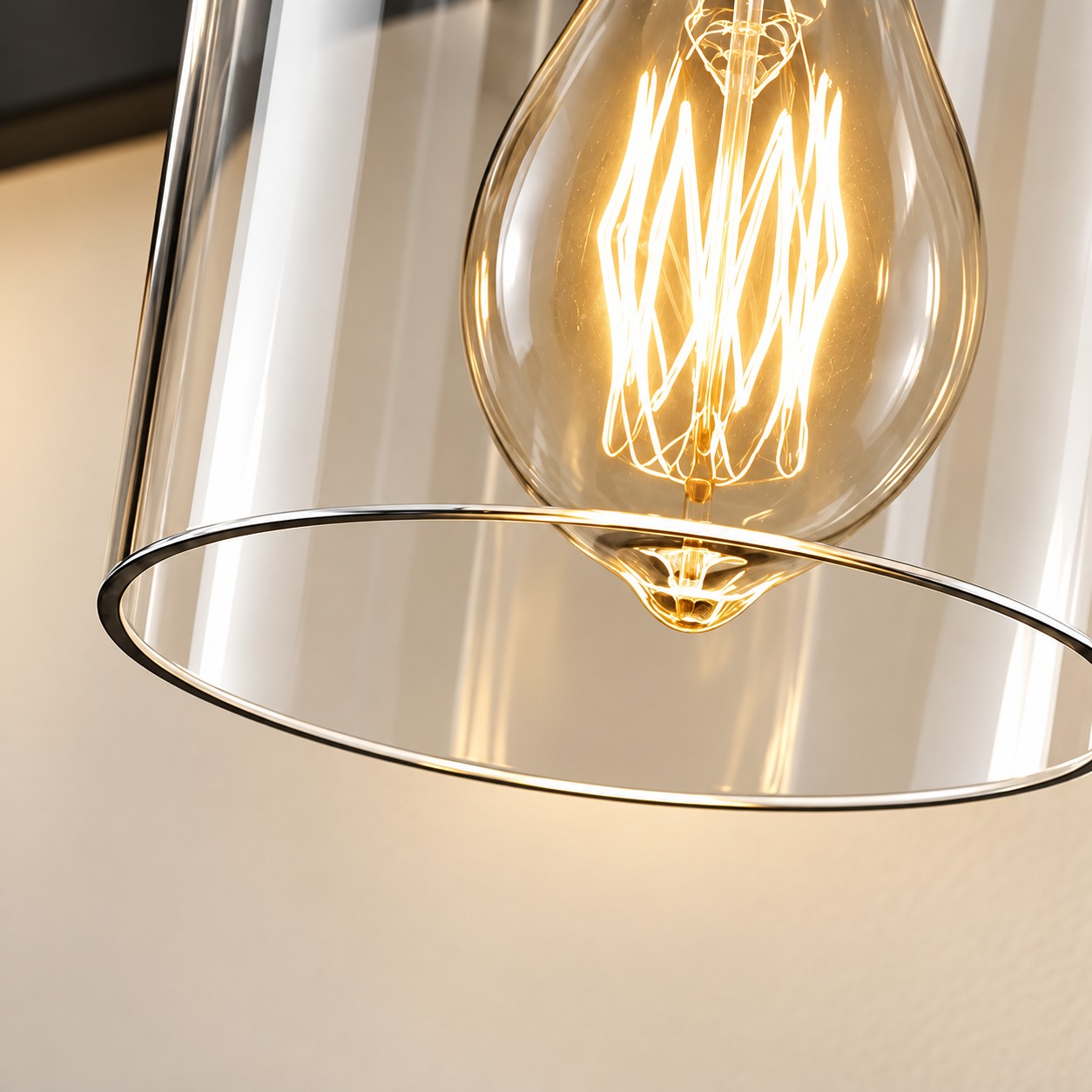 Modern Metal Bathroom Vanity Light — Cylindrical Glass Shades — A natural perspective