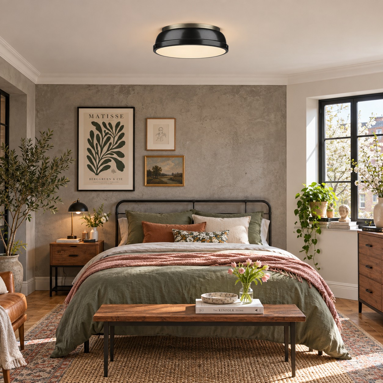 Frosted Diffuser — Textured Dome Ceiling Light — A natural perspective