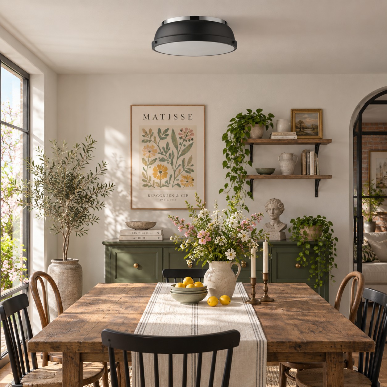 Frosted Diffuser — Textured Dome Ceiling Light — A natural perspective