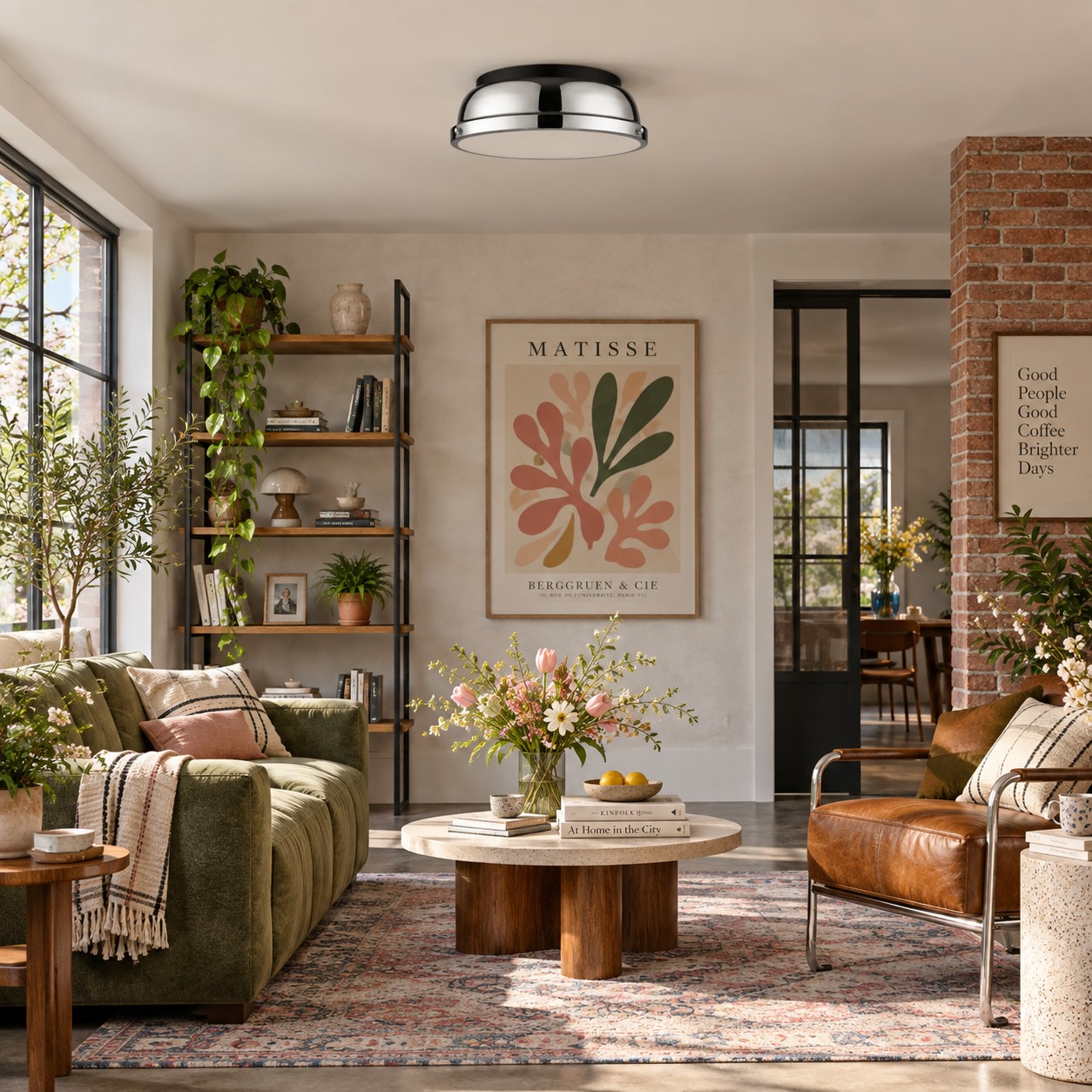 Frosted Diffuser — Textured Dome Ceiling Light — A natural perspective