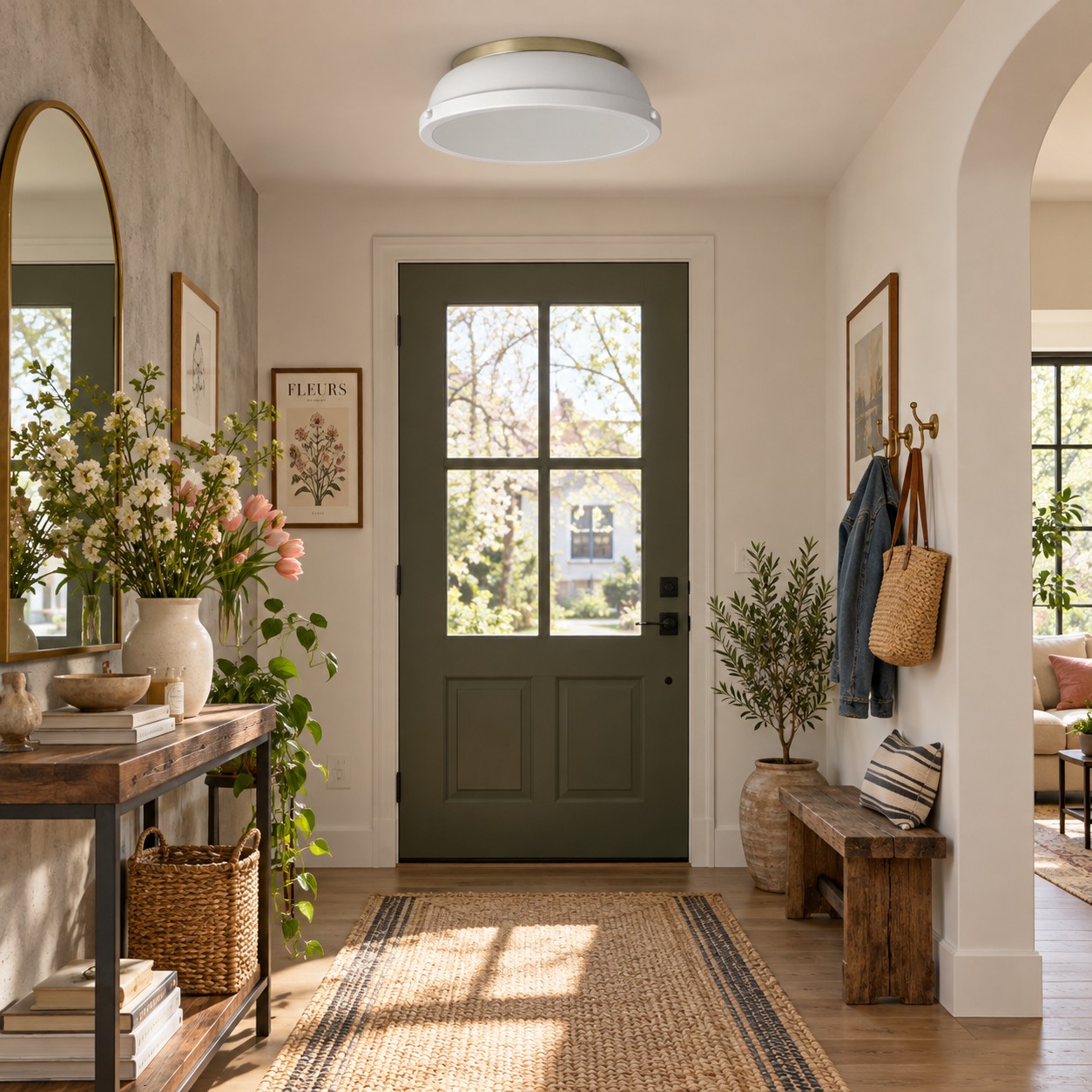 Frosted Diffuser — Textured Dome Ceiling Light — A natural perspective