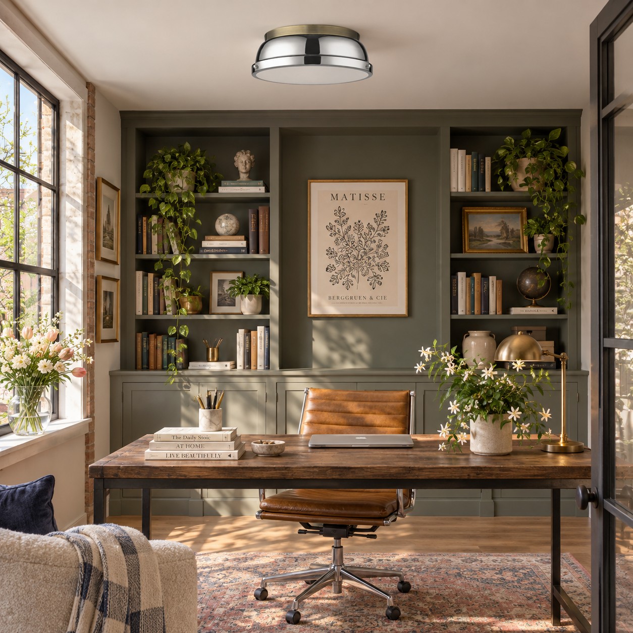 Frosted Diffuser — Textured Dome Ceiling Light — A natural perspective