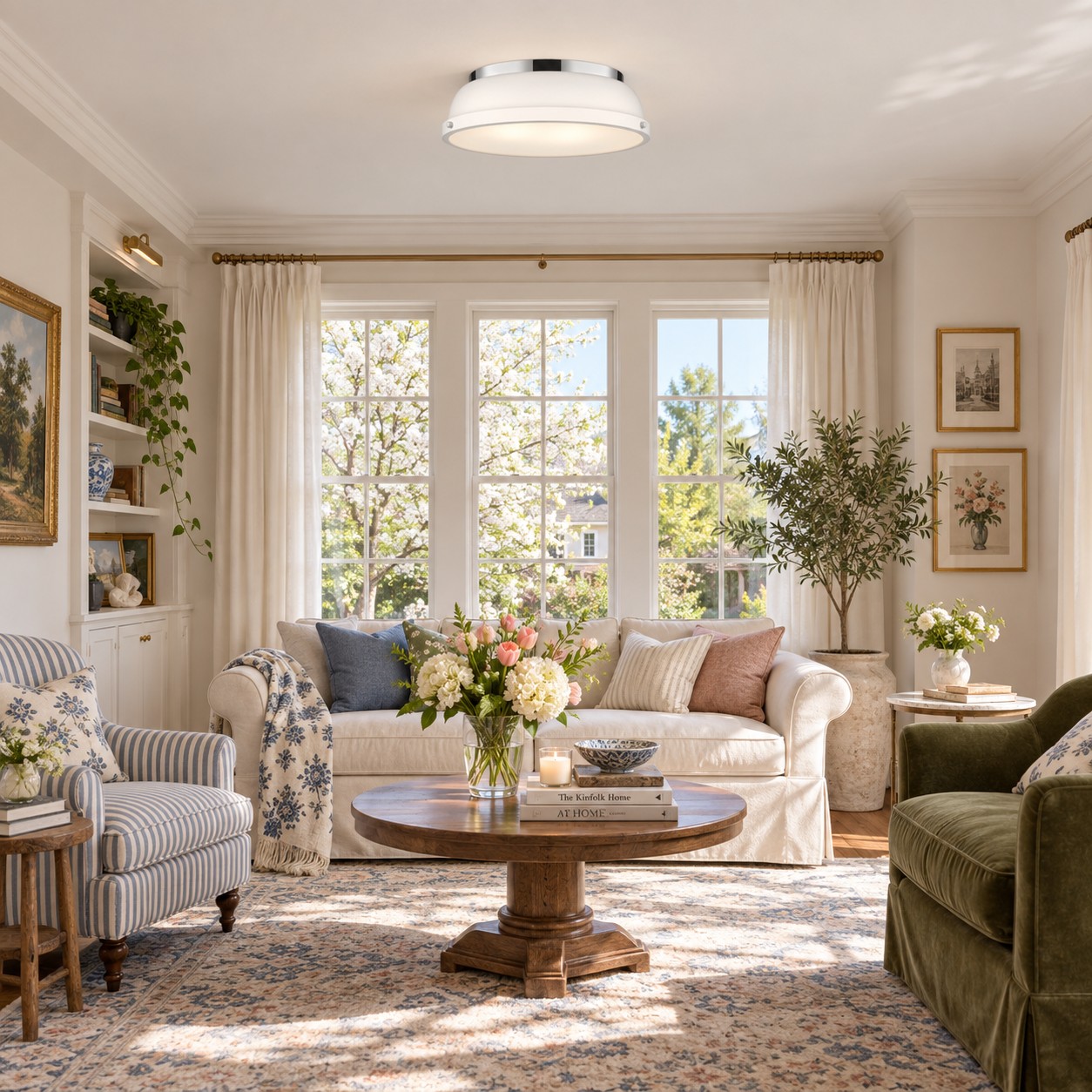 Frosted Diffuser — Textured Dome Ceiling Light — A natural perspective