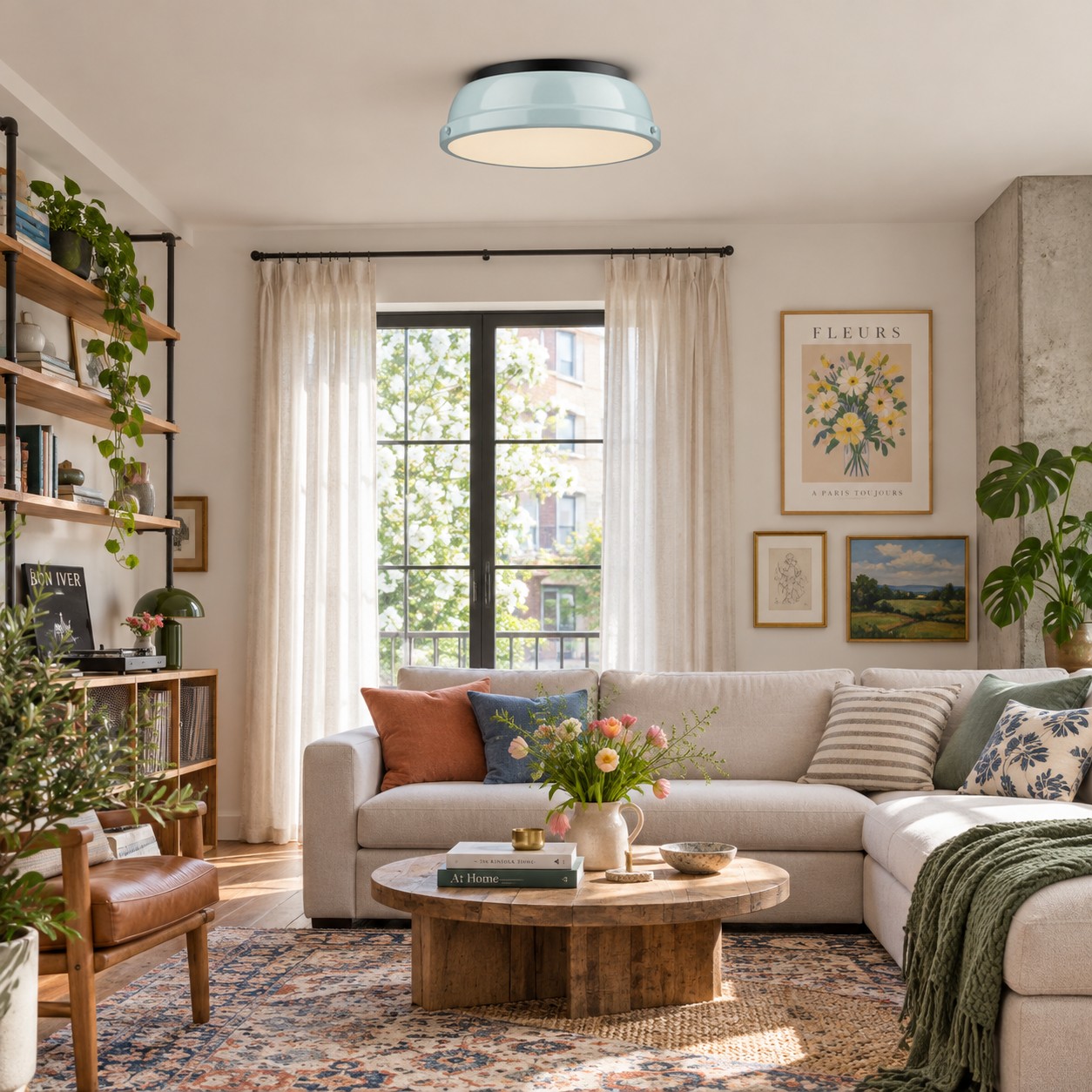 Frosted Diffuser — Textured Dome Ceiling Light — A natural perspective