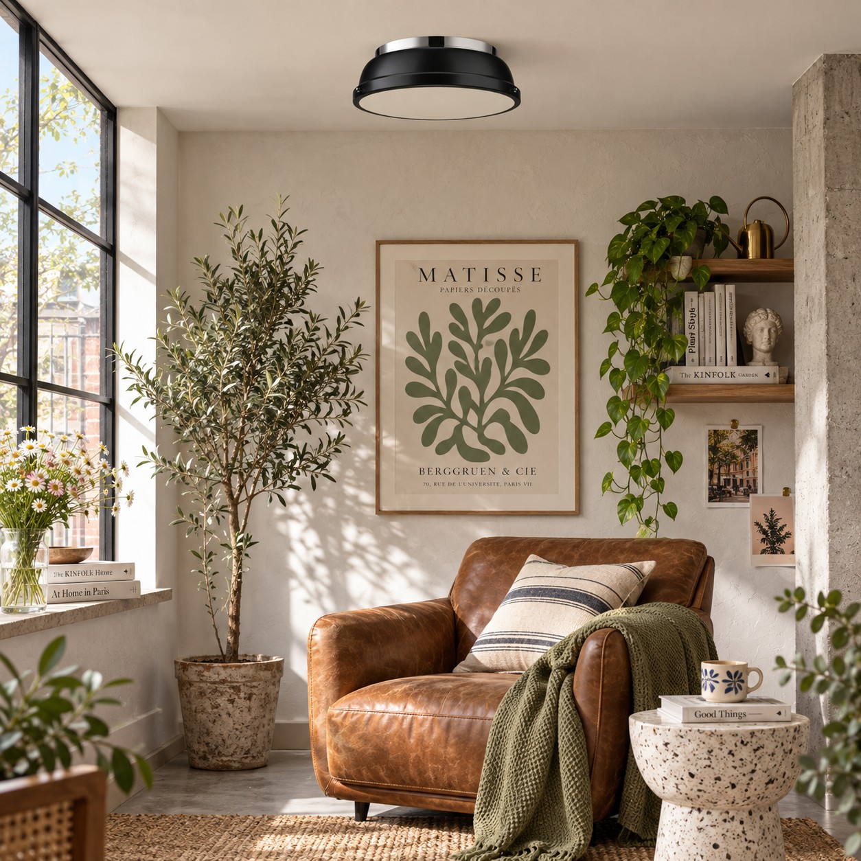 Frosted Diffuser — Textured Dome Ceiling Light — A natural perspective