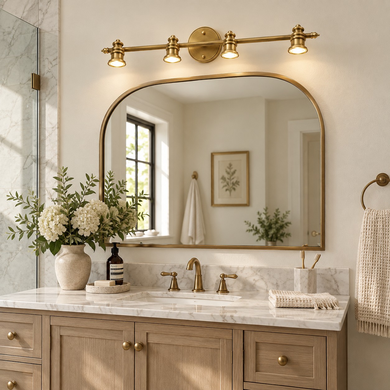 Aurelia Adjustable Natural Brass Wall Light | Sculpted Heads — A natural perspective