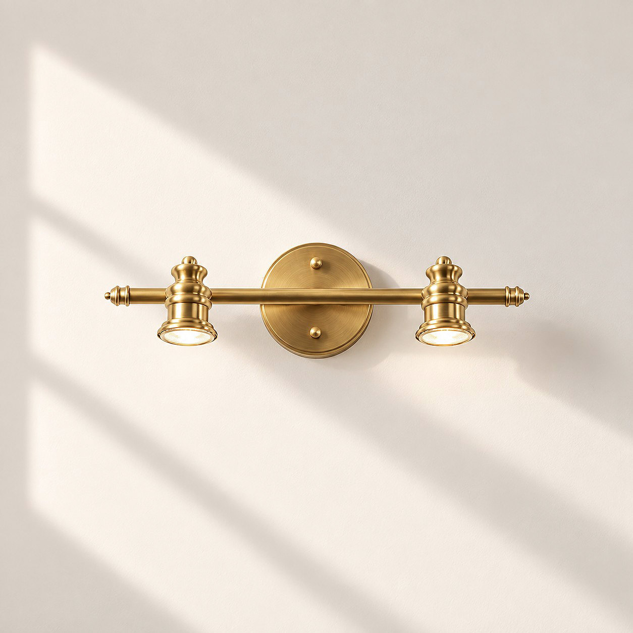 Aurelia Adjustable Natural Brass Wall Light | Sculpted Heads — A natural perspective