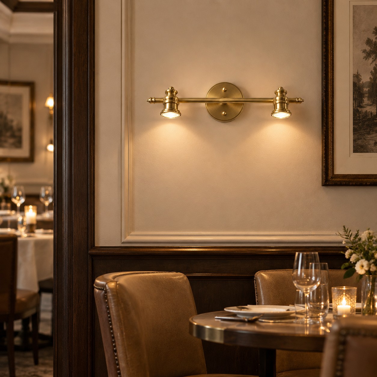 Aurelia Adjustable Natural Brass Wall Light | Sculpted Heads — A natural perspective