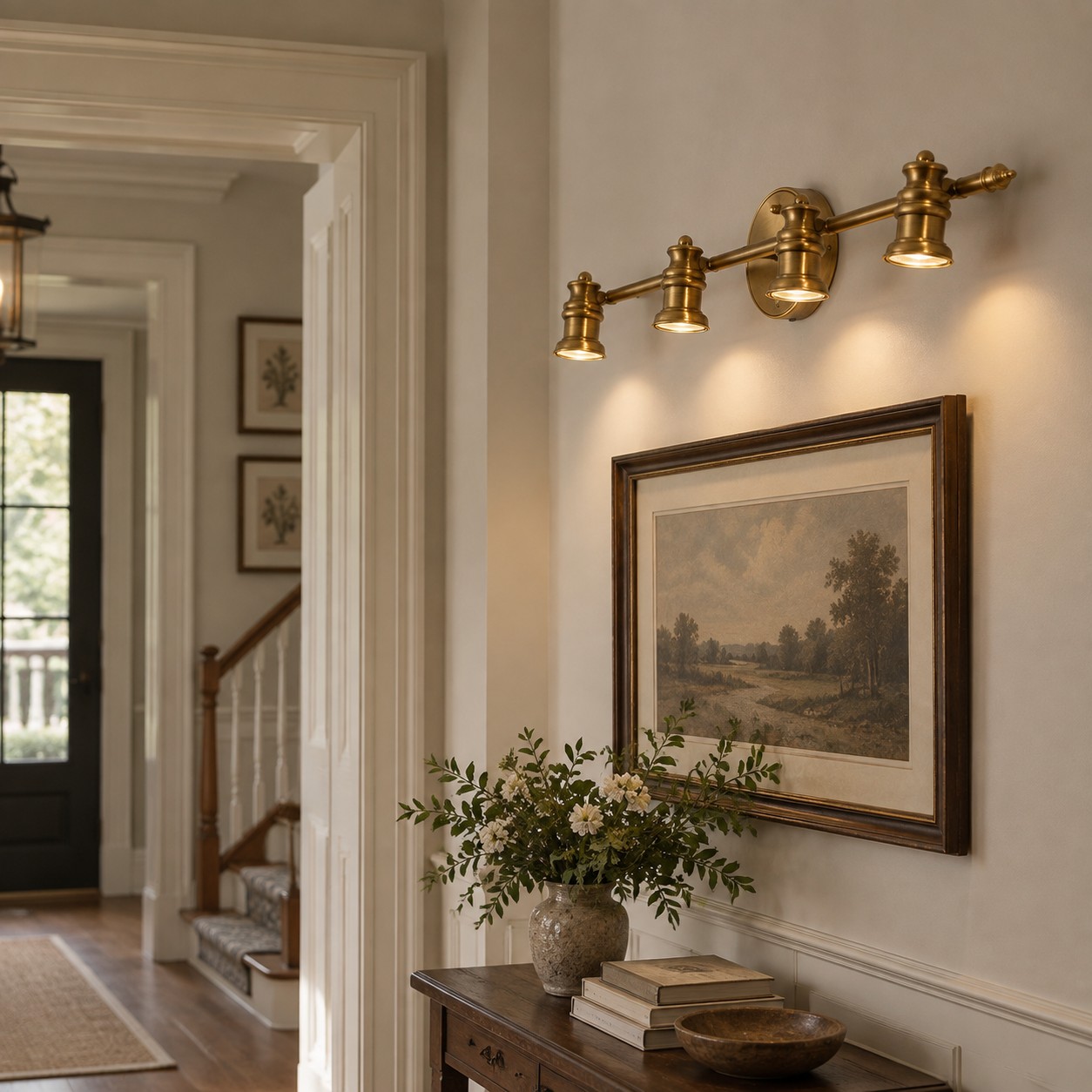 Aurelia Adjustable Natural Brass Wall Light | Sculpted Heads — A natural perspective