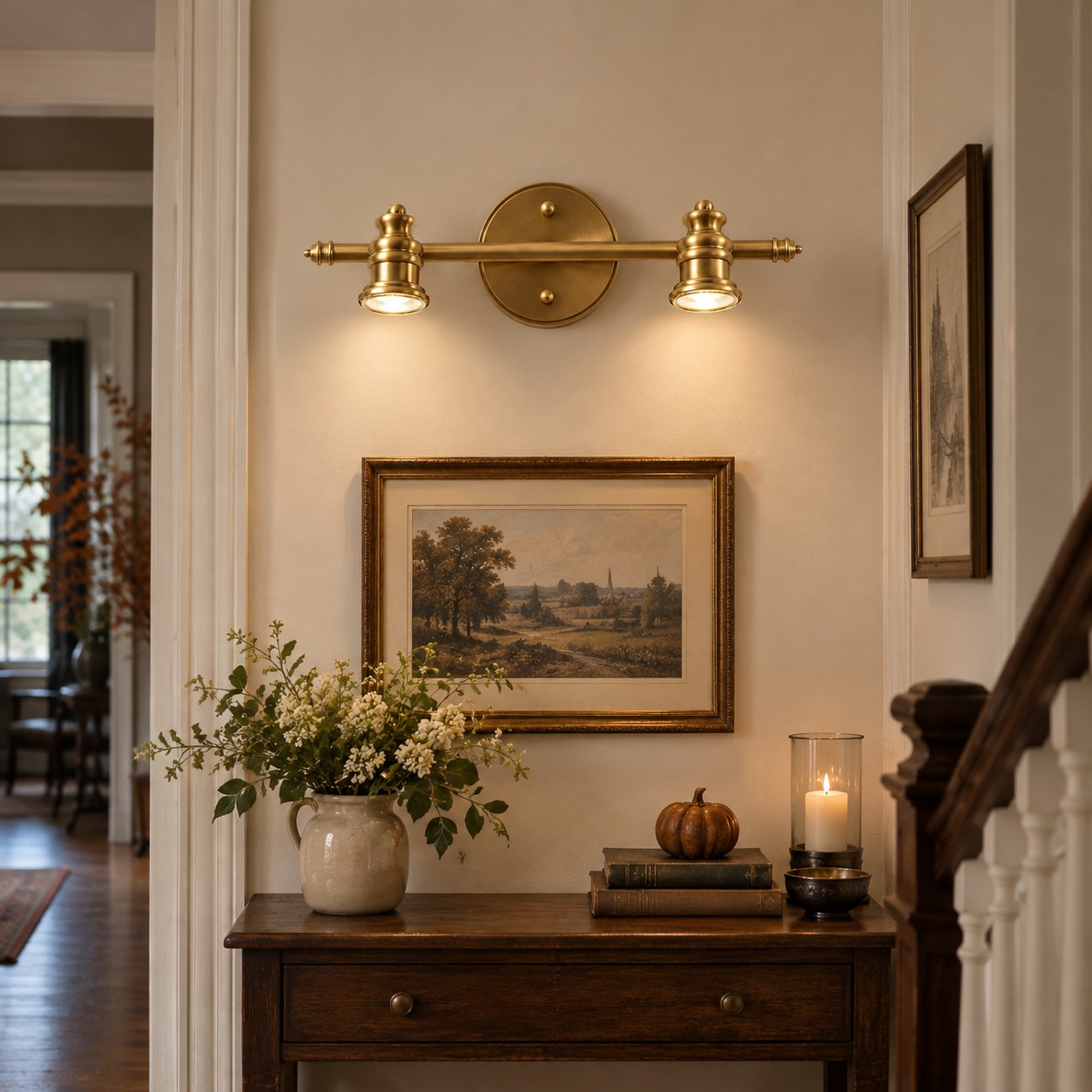 Aurelia Adjustable Natural Brass Wall Light | Sculpted Heads — A natural perspective