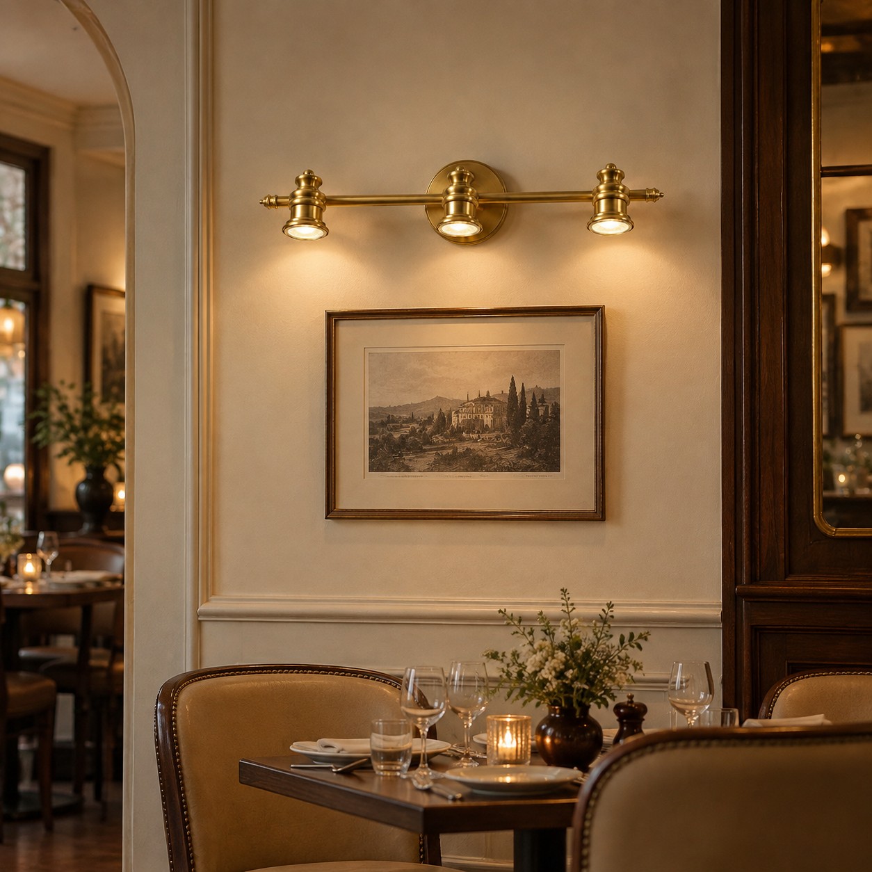 Aurelia Adjustable Natural Brass Wall Light | Sculpted Heads — A natural perspective