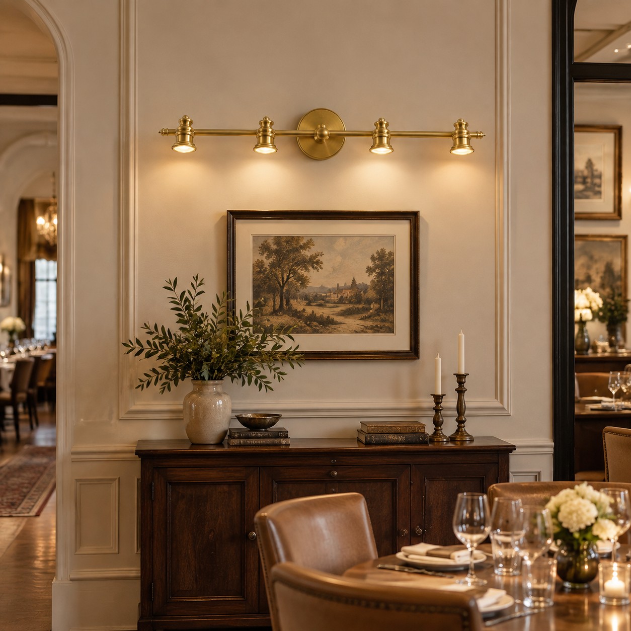 Aurelia Adjustable Natural Brass Wall Light | Sculpted Heads — A natural perspective