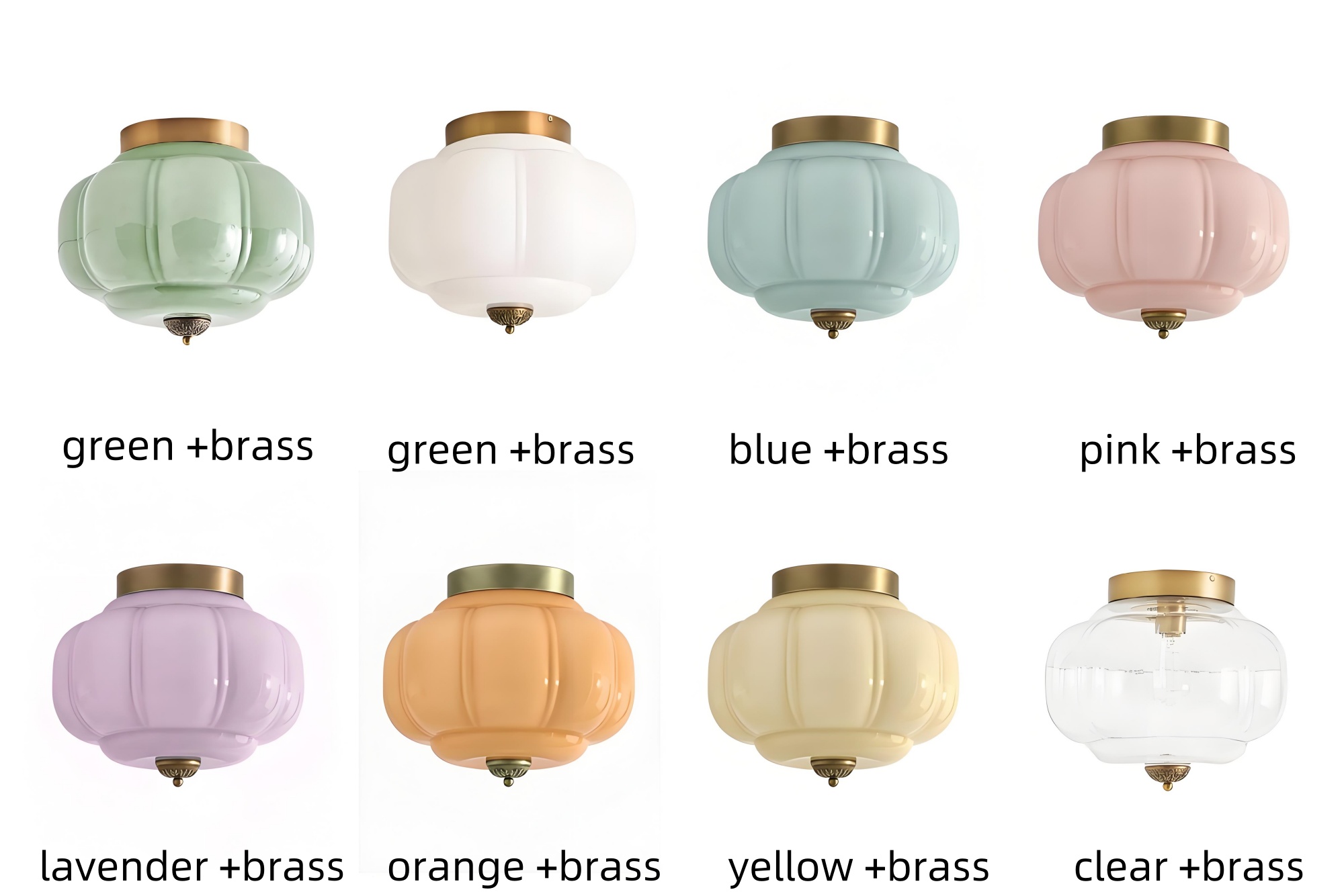 Brass finish colour options