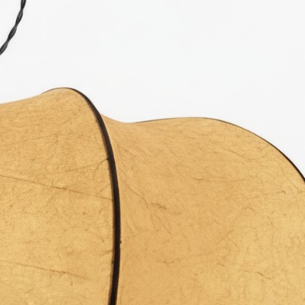 Close detail of the silk shade texture