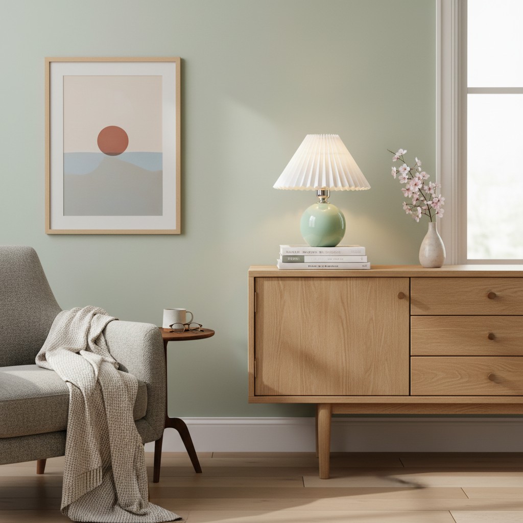 Lunara lamp in a cozy living room