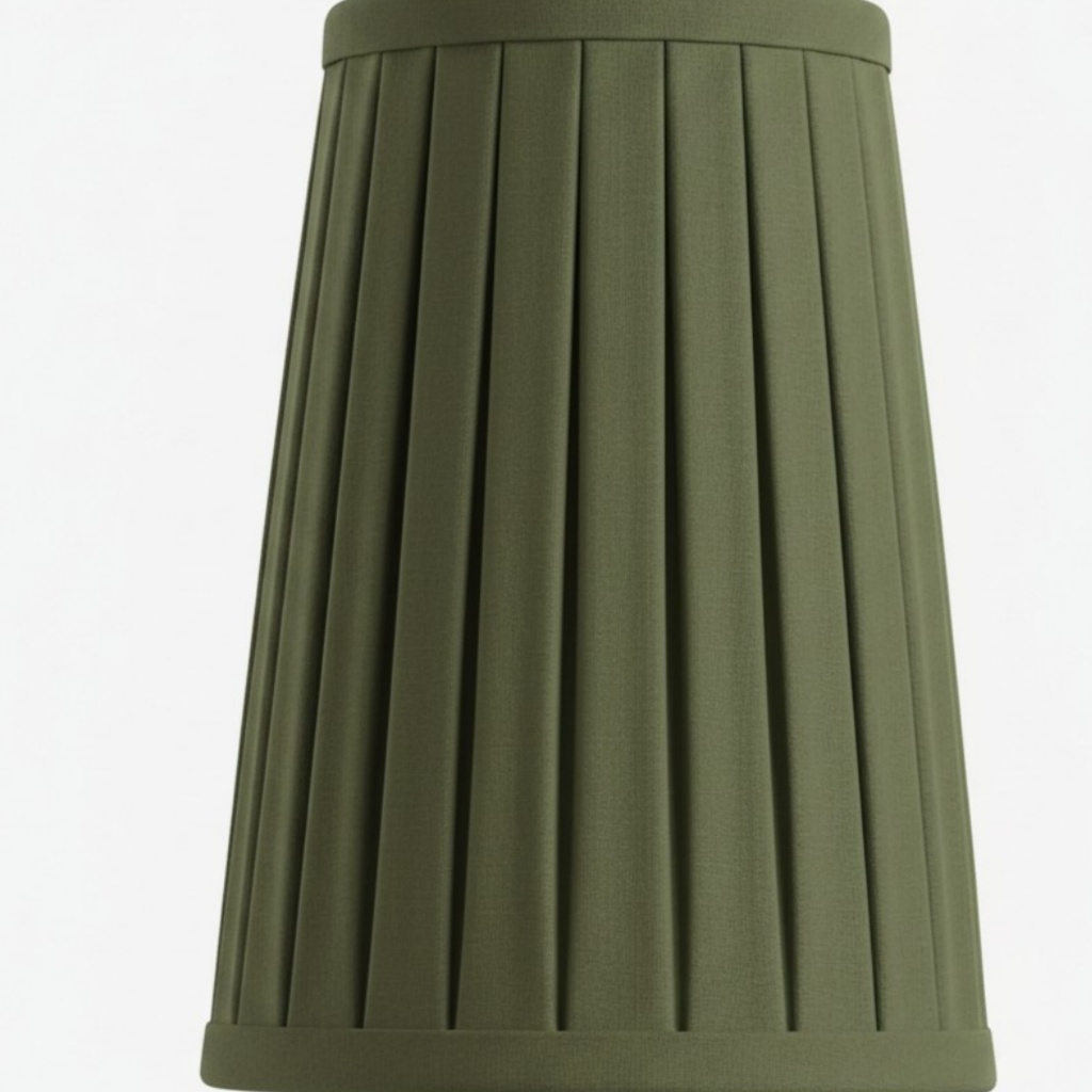 Green linen shade detail
