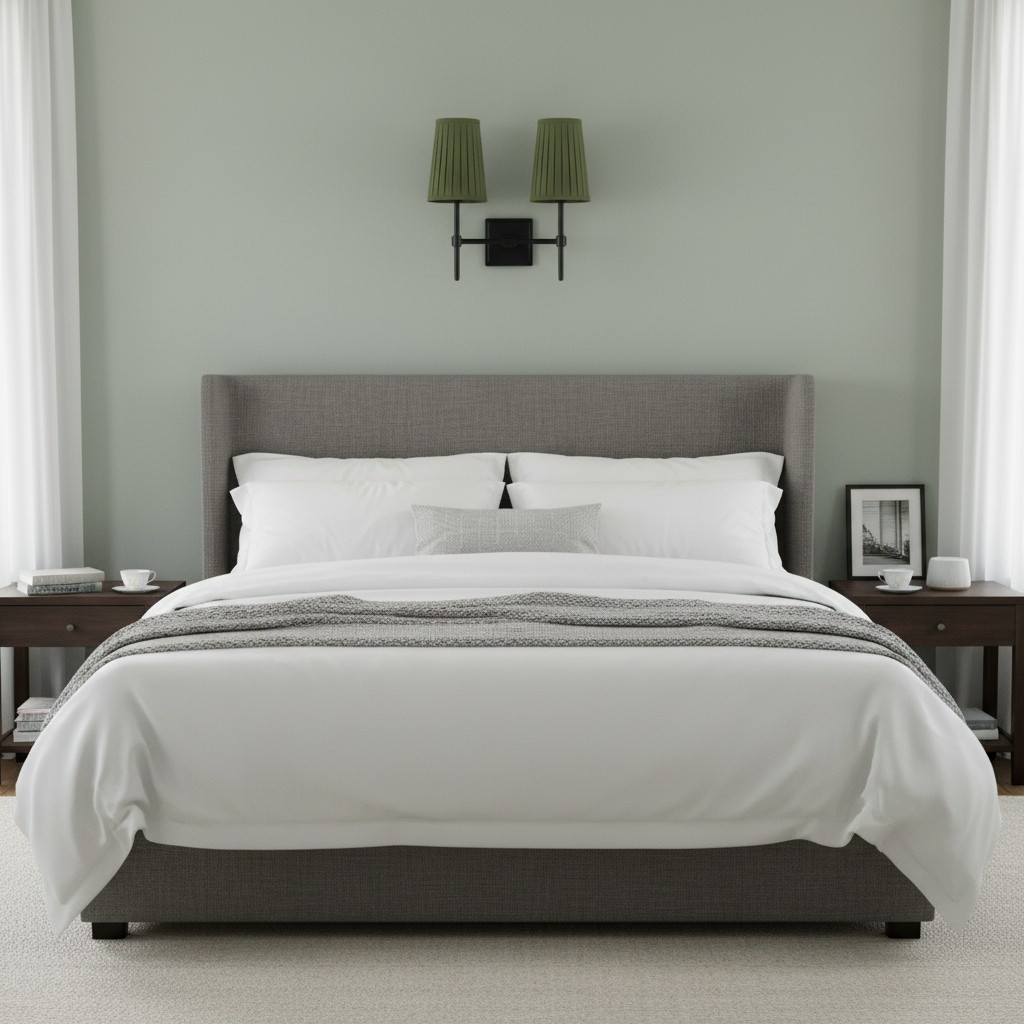 Derlina wall lamp over bed